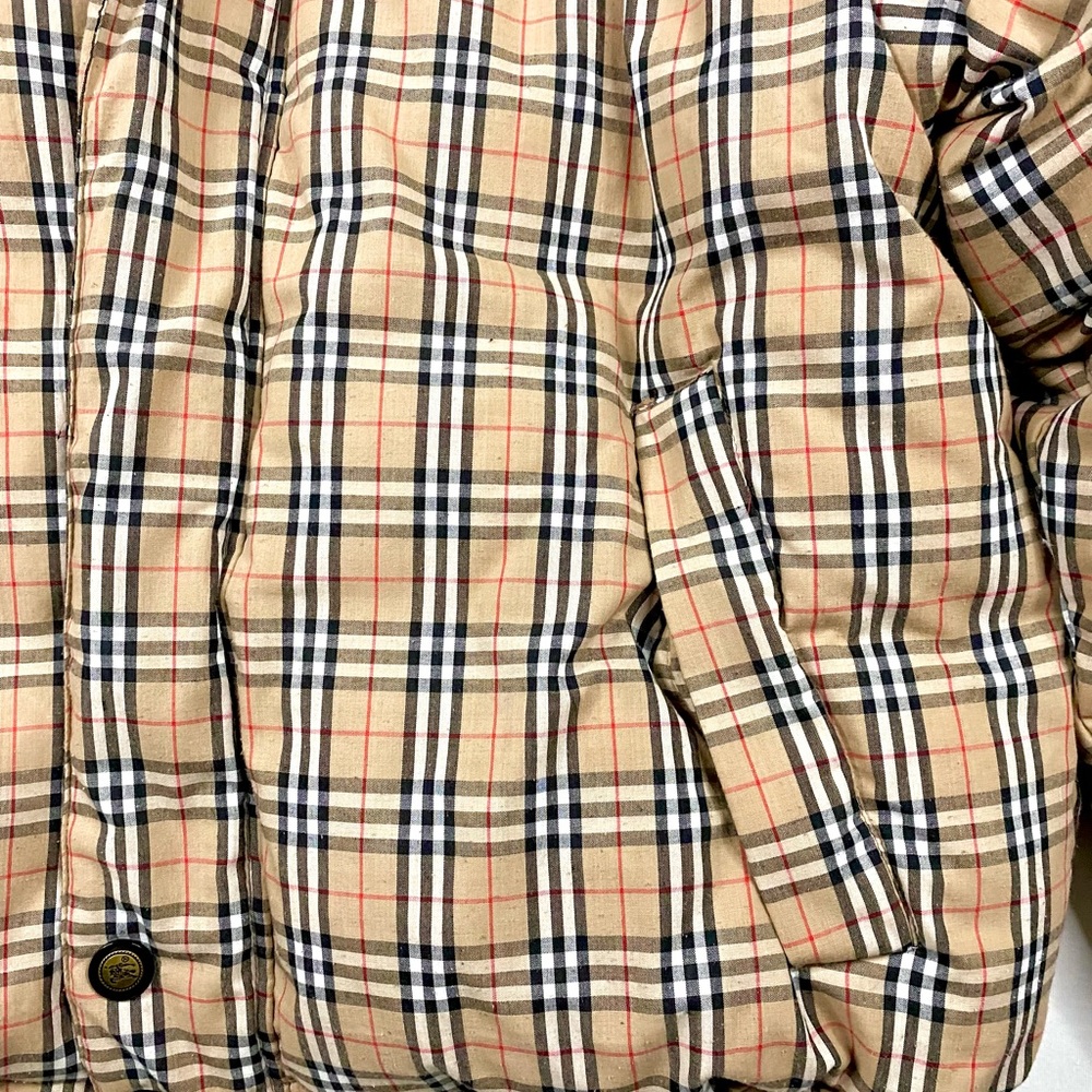 Men’s Burberry Plaid Check Monogram Goose Down Reversible Puffer Jacket - Picture 4 of 12